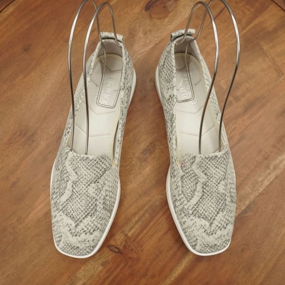 Franco Sarto Womens Boston Faux Leather Snake Loafers Size 7 M Gray White - Picture 7 of 12